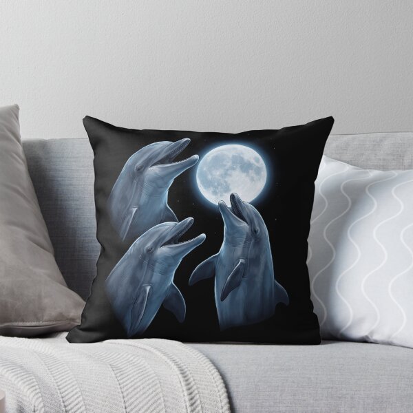 Item preview, Dolphin Howling Moon Art Animal Lover designed and sold by TerryConnells.
