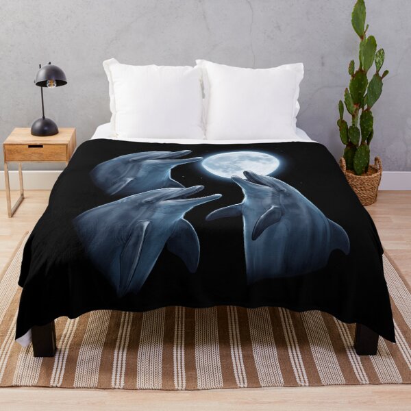 Item preview, Dolphin Howling Moon Art Animal Lover designed and sold by TerryConnells.