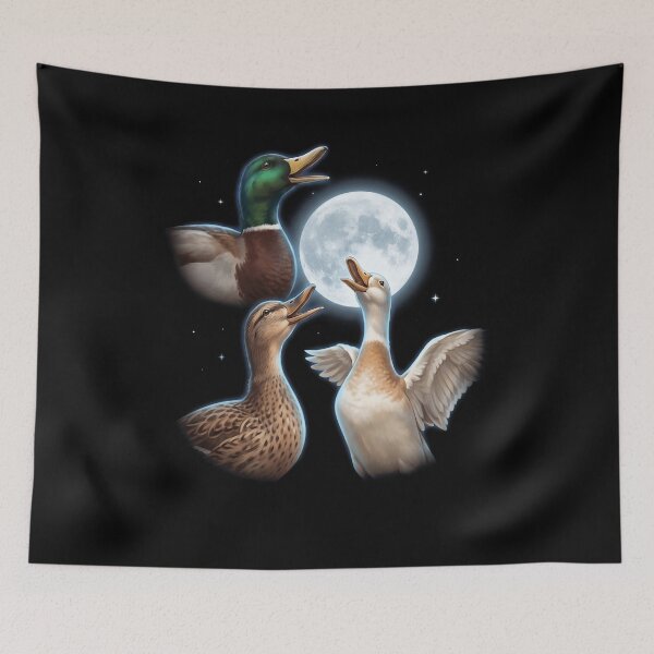 Item preview, Duck Howling Moon Art Animal Lover designed and sold by TerryConnells.
