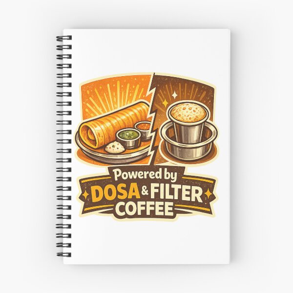 Item preview, Powered by Dosa & Filter Coffee – South Indian Breakfast Lover Design | Indian Foodie Gift designed and sold by Globalcitytees.