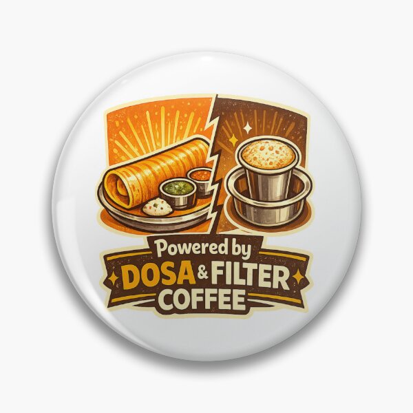 Item preview, Powered by Dosa & Filter Coffee – South Indian Breakfast Lover Design | Indian Foodie Gift designed and sold by Globalcitytees.