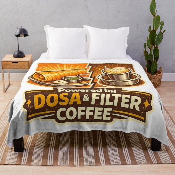 Item preview, Powered by Dosa & Filter Coffee – South Indian Breakfast Lover Design | Indian Foodie Gift designed and sold by Globalcitytees.
