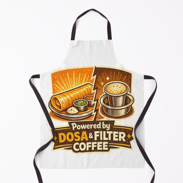 Item preview, Powered by Dosa & Filter Coffee – South Indian Breakfast Lover Design | Indian Foodie Gift designed and sold by Globalcitytees.
