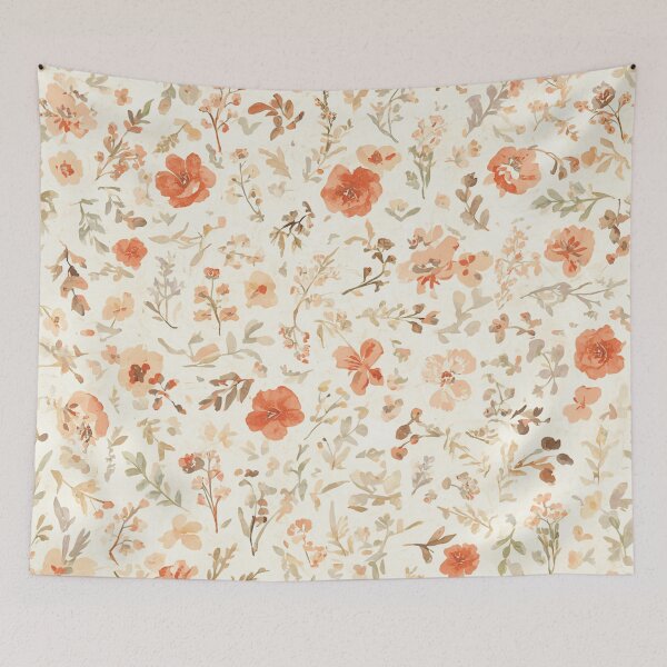Item preview, Cottagecore Poppy Floral Pattern designed and sold by ArtDesignRemix.