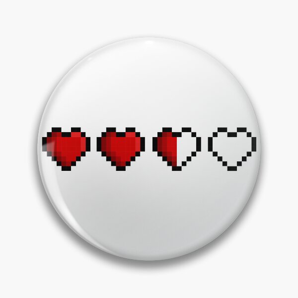 Item preview, Pixel Half Life Hearts designed and sold by HarveyHandcraftsandDesigns.