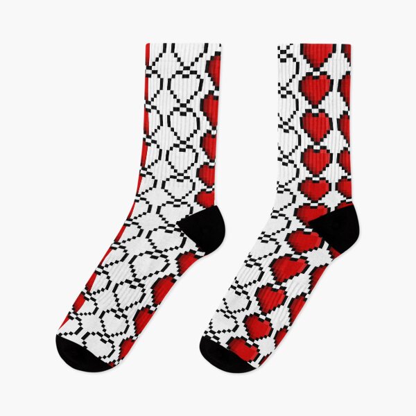 Item preview, Pixel Half Life Hearts designed and sold by HarveyHandcraftsandDesigns.