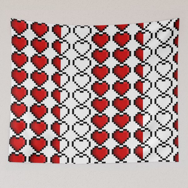 Item preview, Pixel Half Life Hearts designed and sold by HarveyHandcraftsandDesigns.