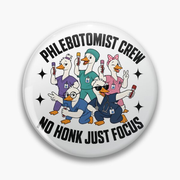 Item preview, Phlebotomist Crew No Honk Just Focus Goose Lab Tech Team Blood Draw Humor Design designed and sold by ClinicalHubs.