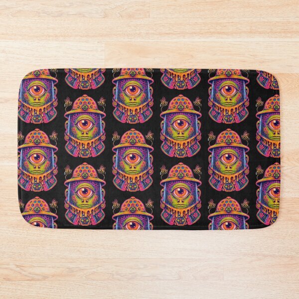 Item preview, Surreal beekeeper cyclops - Neon Screen Print Art designed and sold by Motel Mirage.