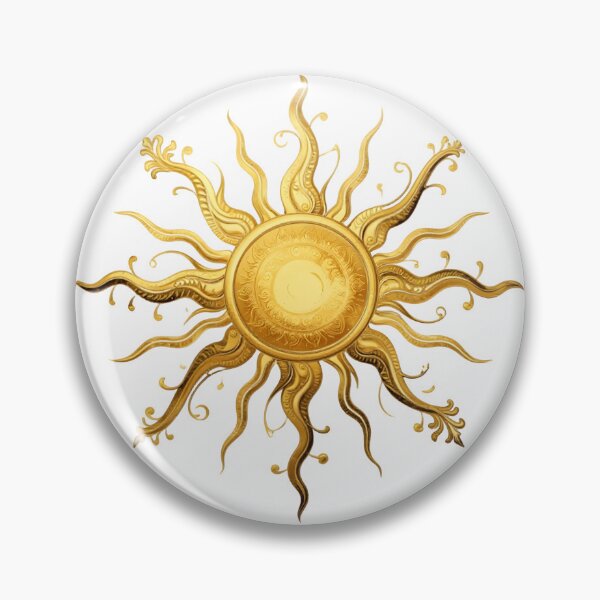 Item preview, Ornate Golden Sun - Baroque Decorative Sunburst Design designed and sold by ART BOND.