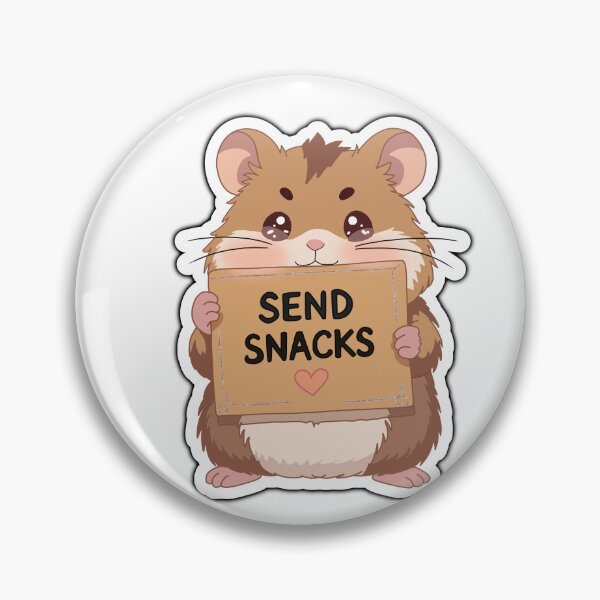 Item preview, Cute Hamster Send Snacks Sticker -Funny Kawaii Hammy Meme Design designed and sold by pn_terest.