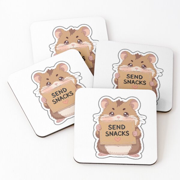 Item preview, Cute Hamster Send Snacks Sticker -Funny Kawaii Hammy Meme Design designed and sold by pn_terest.