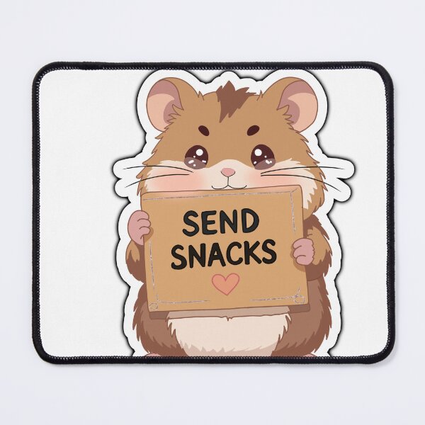 Item preview, Cute Hamster Send Snacks Sticker -Funny Kawaii Hammy Meme Design designed and sold by pn_terest.