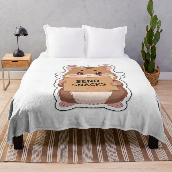 Item preview, Cute Hamster Send Snacks Sticker -Funny Kawaii Hammy Meme Design designed and sold by pn_terest.