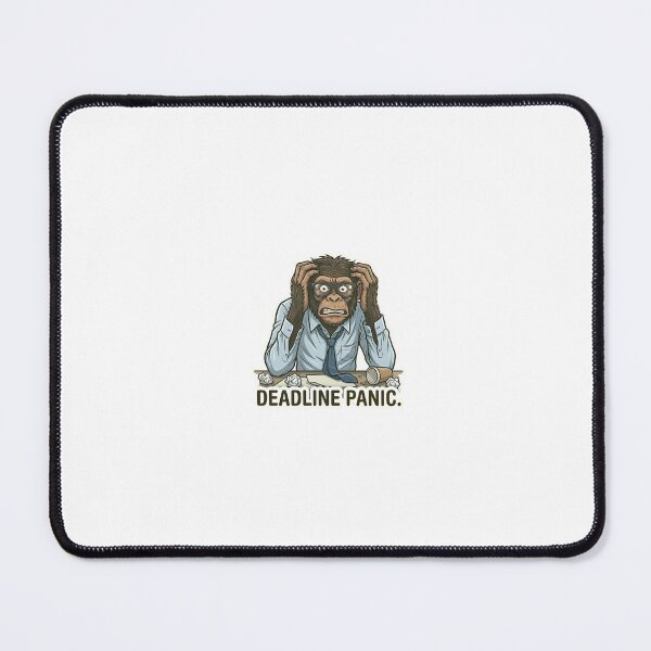 Item preview, Deadline Panic Monkey Sticker | Office Stress Meme | Work Cartoon designed and sold by Newkidshub.