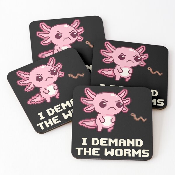 Item preview, I Demand The Worms - Funny Hangry Axolotl Pixel Art designed and sold by artistastshirt.