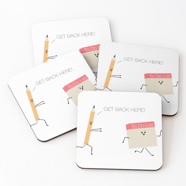 Item preview, Get Back Here! – Funny Procrastination To-Do List Design designed and sold by klebtgut.