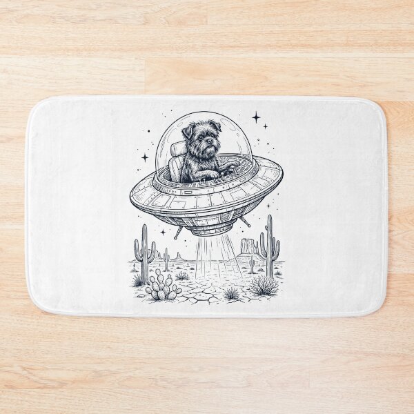 Item preview, Vintage Affenpinscher Riding UFO Dog Mom Dad Lover designed and sold by DoodleTortle.