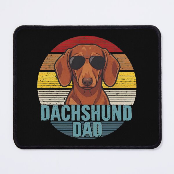 Item preview, Dachshund Dad Retro Sunset Sunglasses Dog Tee designed and sold by OlyvieArt.