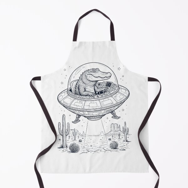 Item preview, Vintage Alligator Riding UFO Animal Lover designed and sold by DoodleTortle.