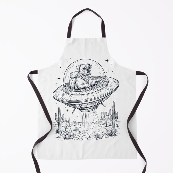 Item preview, Vintage American Bulldog Riding UFO Dog Mom Dad Lover designed and sold by DoodleTortle.