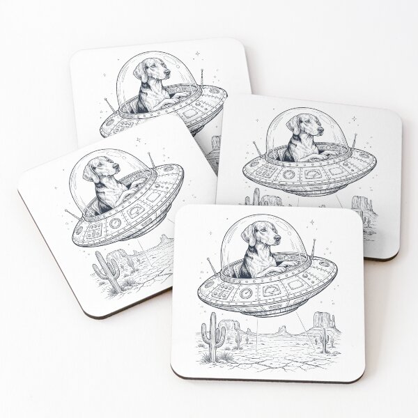 Item preview, Vintage American Foxhound Riding UFO Dog Mom Dad Lover designed and sold by DoodleTortle.