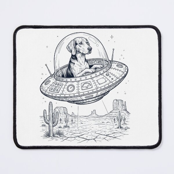Item preview, Vintage American Foxhound Riding UFO Dog Mom Dad Lover designed and sold by DoodleTortle.