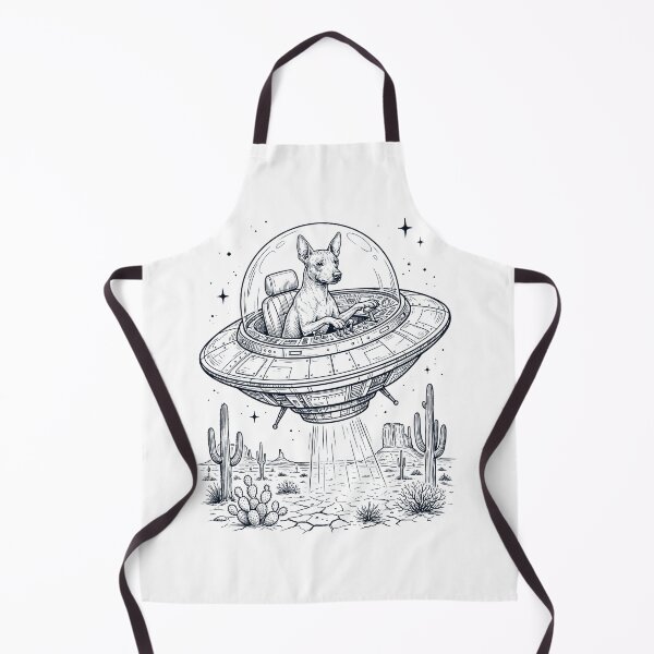 Item preview, Vintage American Hairless Terrier Riding UFO Dog Mom Dad Lover designed and sold by DoodleTortle.