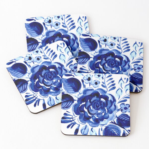 Item preview, Blue floral decor designed and sold by bokasin.