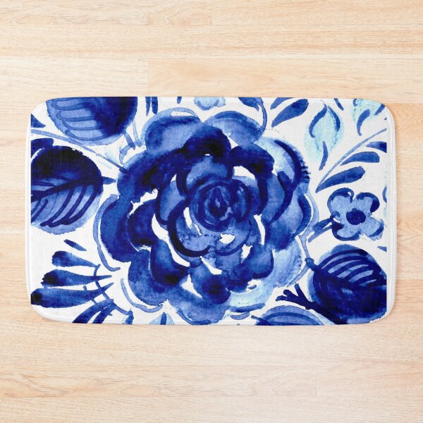 Item preview, Blue floral decor designed and sold by bokasin.