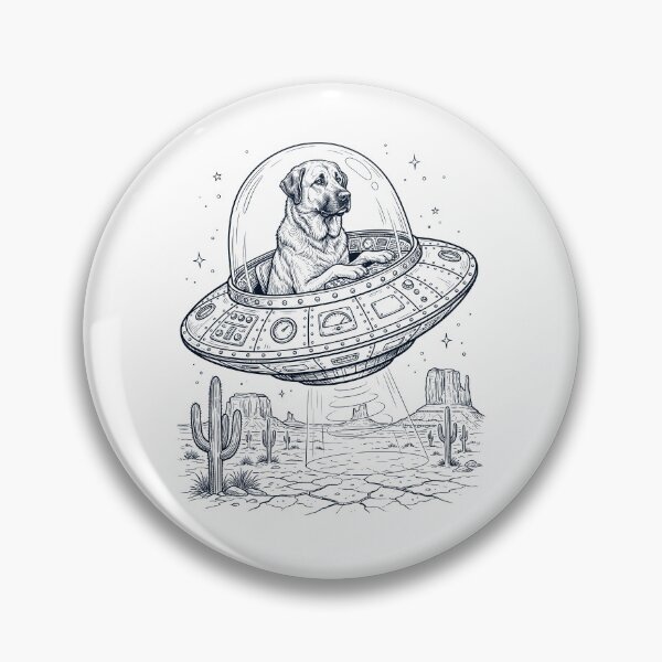 Item preview, Vintage Anatolian Shepherd Dog Riding UFO Dog Mom Dad Lover designed and sold by DoodleTortle.