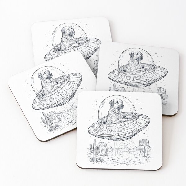 Item preview, Vintage Anatolian Shepherd Dog Riding UFO Dog Mom Dad Lover designed and sold by DoodleTortle.