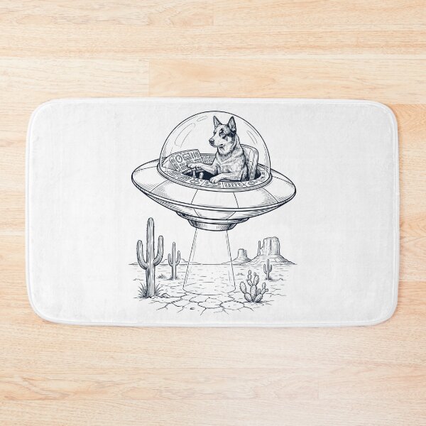 Item preview, Vintage Australian Cattle Dog Riding UFO Dog Mom Dad Lover designed and sold by DoodleTortle.