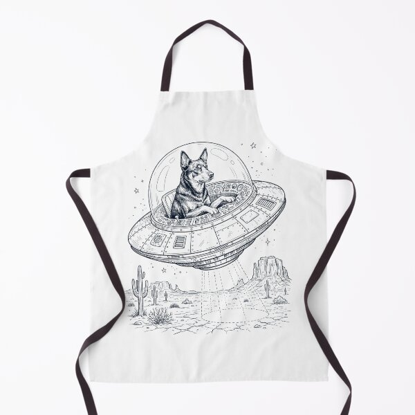 Item preview, Vintage Australian Kelpie Riding UFO Dog Mom Dad Lover designed and sold by DoodleTortle.