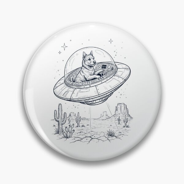 Item preview, Vintage Australian Terrier Riding UFO Dog Mom Dad Lover designed and sold by DoodleTortle.