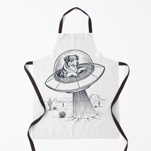 Item preview, Vintage Australian Shepherd Riding UFO Dog Mom Dad Lover designed and sold by DoodleTortle.