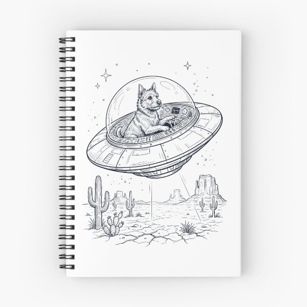 Item preview, Vintage Australian Terrier Riding UFO Dog Mom Dad Lover designed and sold by DoodleTortle.
