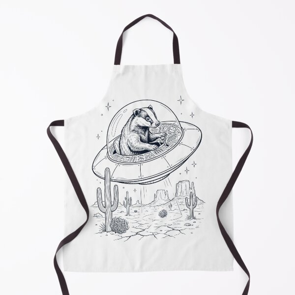 Item preview, Vintage Badger Riding UFO Animal Lover designed and sold by DoodleTortle.