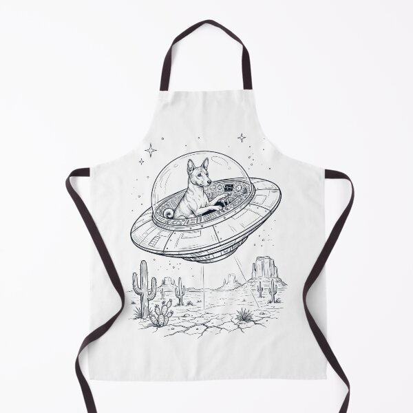 Item preview, Vintage Basenji Riding UFO Dog Mom Dad Lover designed and sold by DoodleTortle.