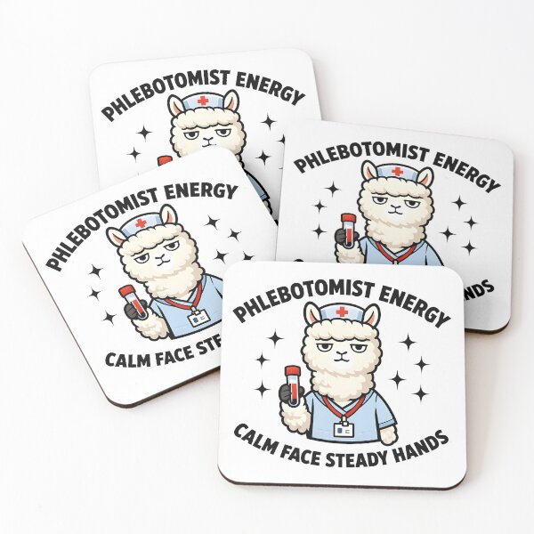 Item preview, Phlebotomist Energy Calm Face Steady Hands Funny Cute Alpaca Phlebotomist Meme Nurse Energy Design | National Phlebotomy Week Gift designed and sold by ClinicalHubs.