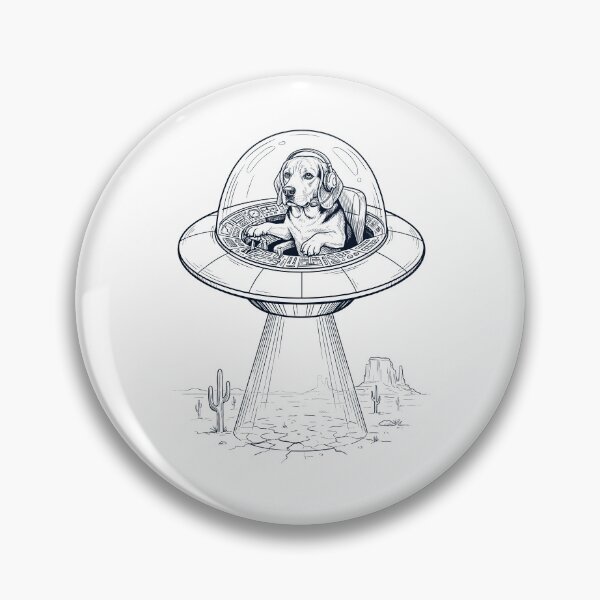 Item preview, Vintage Beagle Riding UFO Dog Mom Dad Lover designed and sold by DoodleTortle.