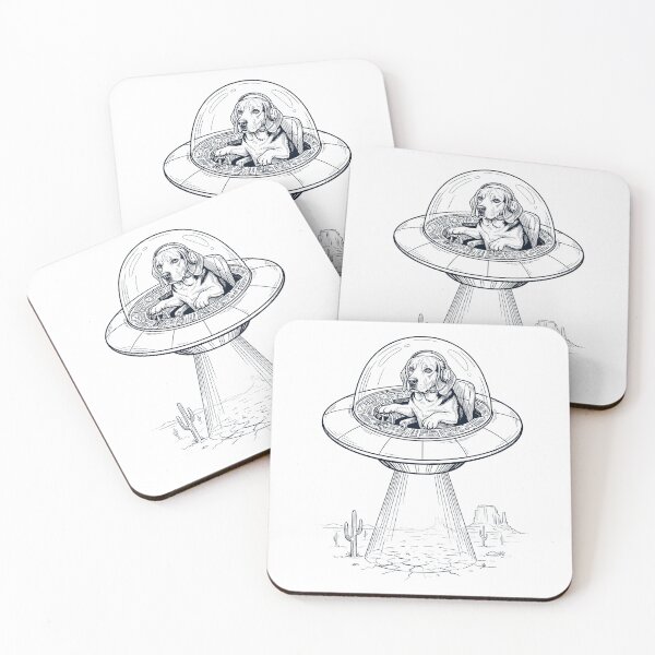 Item preview, Vintage Beagle Riding UFO Dog Mom Dad Lover designed and sold by DoodleTortle.