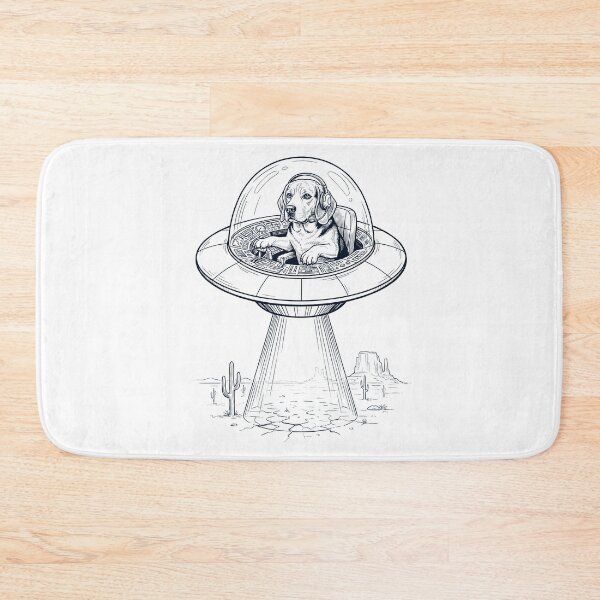 Item preview, Vintage Beagle Riding UFO Dog Mom Dad Lover designed and sold by DoodleTortle.