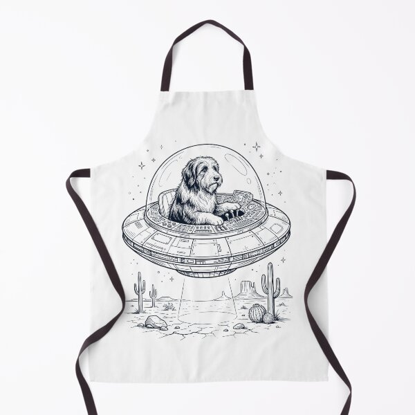 Item preview, Vintage Bearded Collie Riding UFO Dog Mom Dad Lover designed and sold by DoodleTortle.