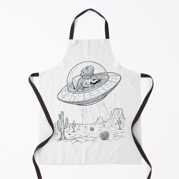 Item preview, Vintage Bearded Dragon Riding UFO Animal Lover designed and sold by DoodleTortle.