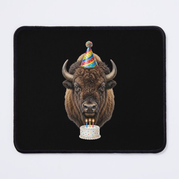 Item preview, Bison Buffalo Birthday Party Hat Cake Animal Lover Meme designed and sold by issan-exe.