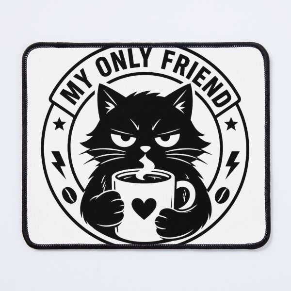 Item preview, Coffee Is My Only Friend Grumpy Cat designed and sold by Zenvique Art.