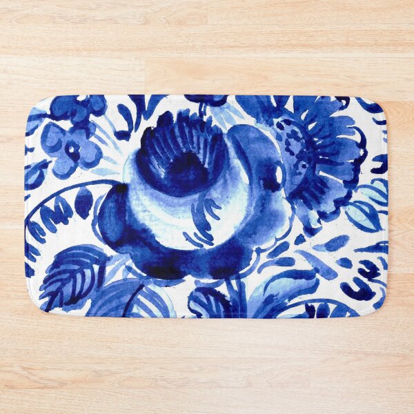 Item preview, Blue floral decor designed and sold by bokasin.