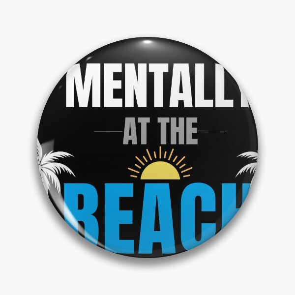 Item preview, Mentally At The Beach Summer Vacation Minimal Tropical Streetwear Design designed and sold by Uvclick.