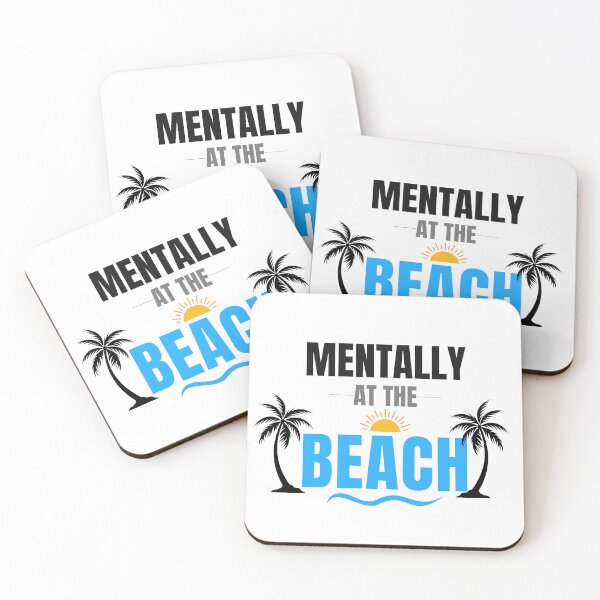Item preview, Mentally At The Beach Minimal Summer Quote Clean Tropical Design designed and sold by Uvclick.